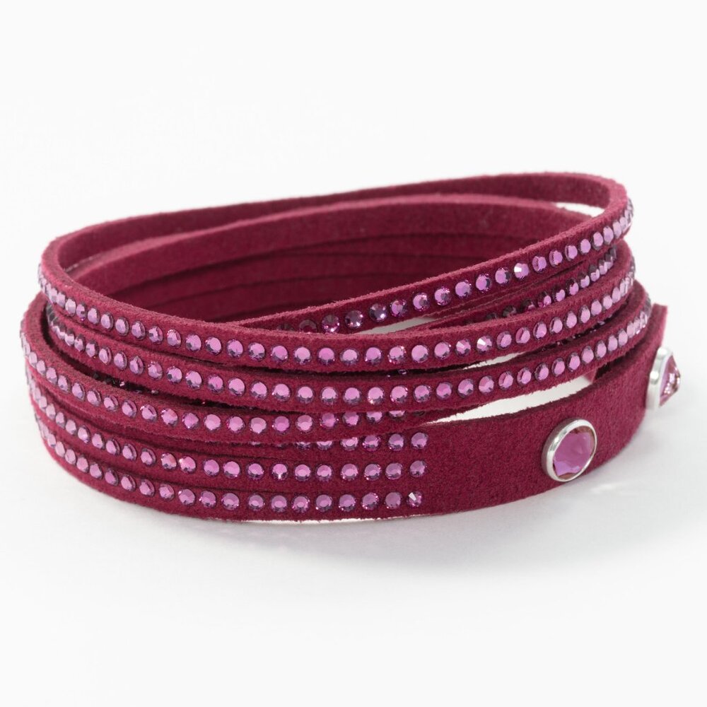 Swarovski Touchstone Crystal Wrap-Star Bracelet | Alcantara | Dark Rose | NIB